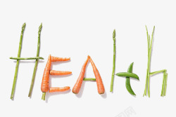 health蔬菜拼出的英文高清图片