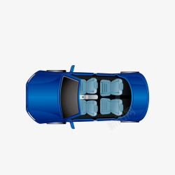 蓝色汽车产品图素材