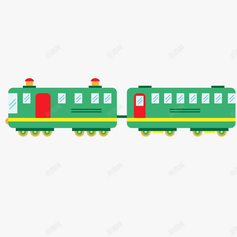 红绿色的火车列车模型矢量图ai免抠素材_新图网 https://ixintu.com 列车 列车模型 日常 火车 火车模型 红色 绿色 矢量图