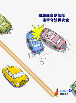 汽车事故的危险强行超车危险高清图片