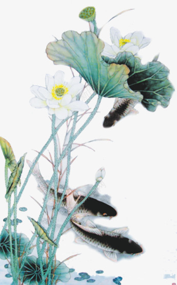 水墨荷花png免抠素材_新图网 https://ixintu.com PPT 中国风 水墨 花朵 荷叶 荷花