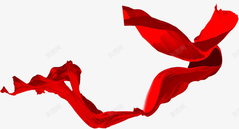 活动红色丝绸飘带png免抠素材_新图网 https://ixintu.com 丝绸 活动 红色 飘带