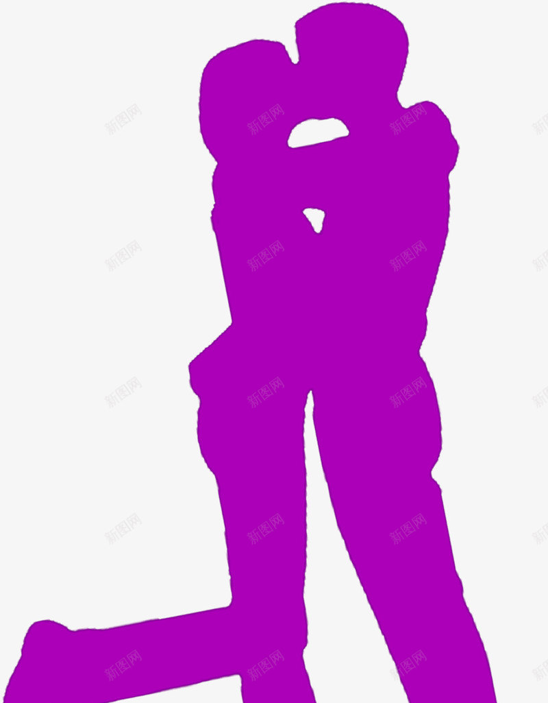 拥抱情侣紫色剪影七夕情人节png免抠素材_新图网 https://ixintu.com 剪影 情人 情侣 拥抱 紫色