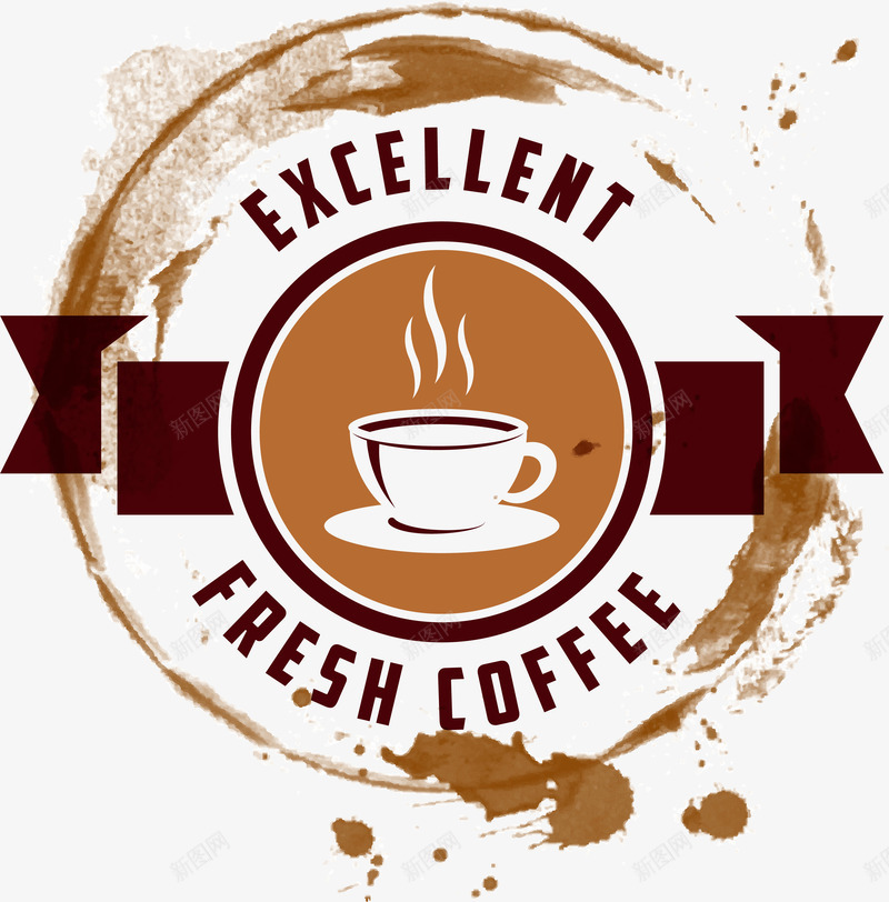 咖啡色圆圈coffeepng免抠素材_新图网 https://ixintu.com coffee 免抠PNG 咖啡色 图案 圆圈 绸带 装饰图案