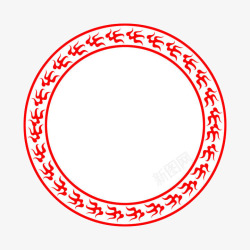 红色圆圈装饰素材
