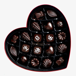 黑色的巧克力装饰礼盒素材