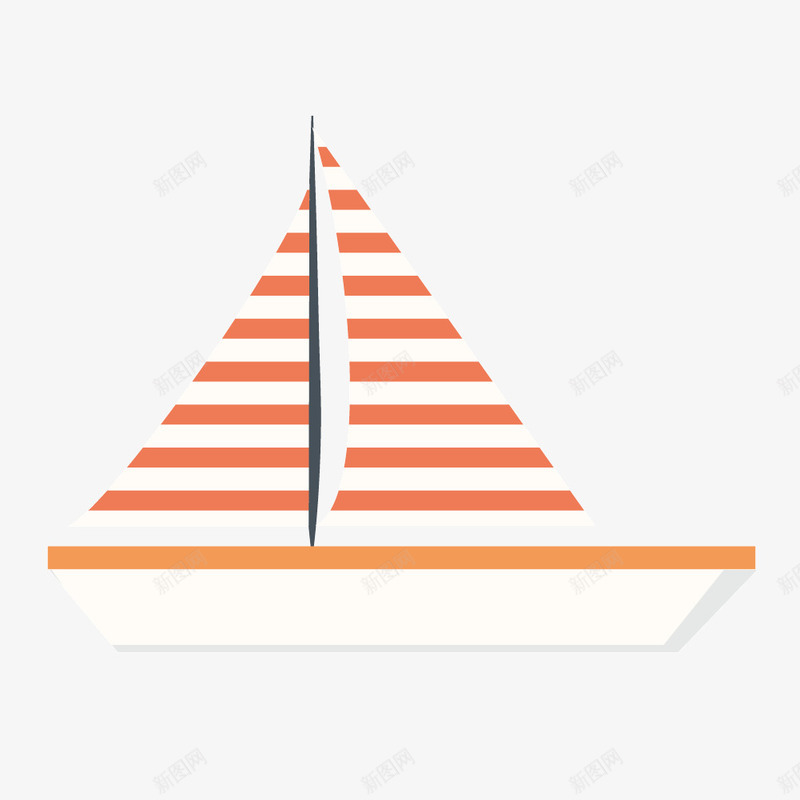 帆船模型矢量图ai免抠素材_新图网 https://ixintu.com 帆船 帆船模型 条纹 模型 矢量图