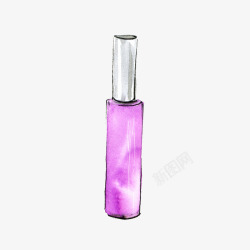 一个紫色的化妆瓶素材