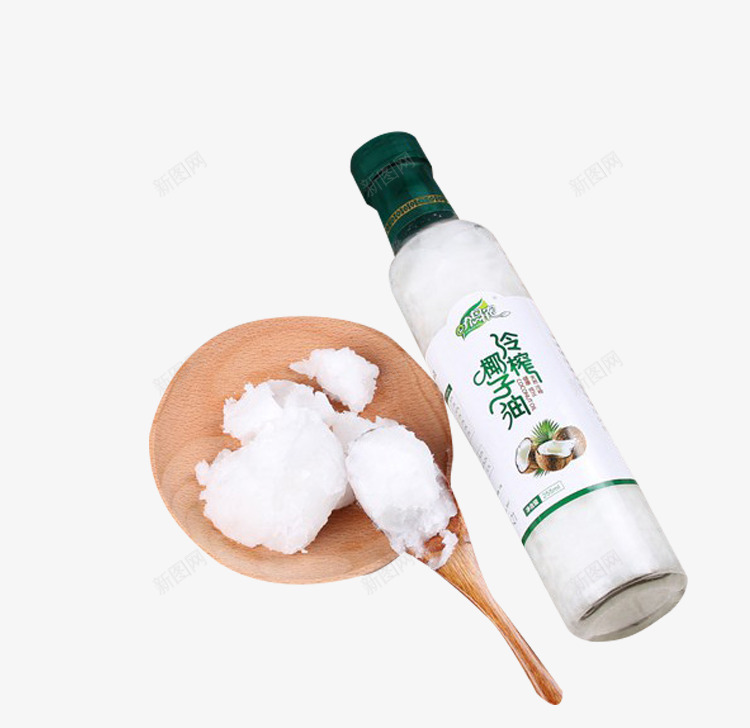 瓶装椰子油产品png免抠素材_新图网 https://ixintu.com 低温凝固 护肤 椰子油 食用油