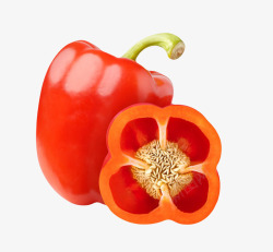 食用红菊苣红色美味被切开的红灯笼椒实物高清图片
