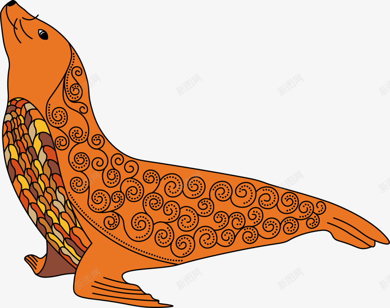 彩色海豹模型png免抠素材_新图网 https://ixintu.com 彩色 模型 海豹 绘画