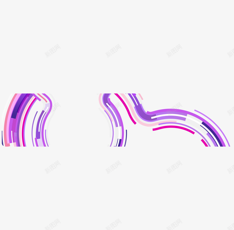 科幻感紫色弧线png免抠素材_新图网 https://ixintu.com 圆圈 弧线 弯曲 曲线 科幻 科技 科技弧线 紫色 线条
