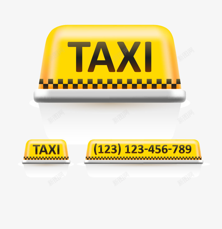 taxi车灯png免抠素材_新图网 https://ixintu.com taxi车灯 汽车 矢量边框 边框