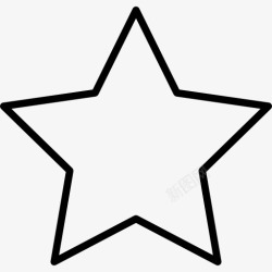 明星多边形单星图标高清图片