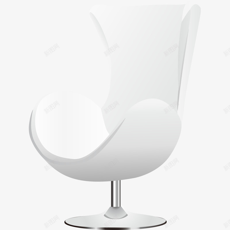 手绘白色座椅模型png免抠素材_新图网 https://ixintu.com 座椅模型 手绘座椅 椅子 白色座椅