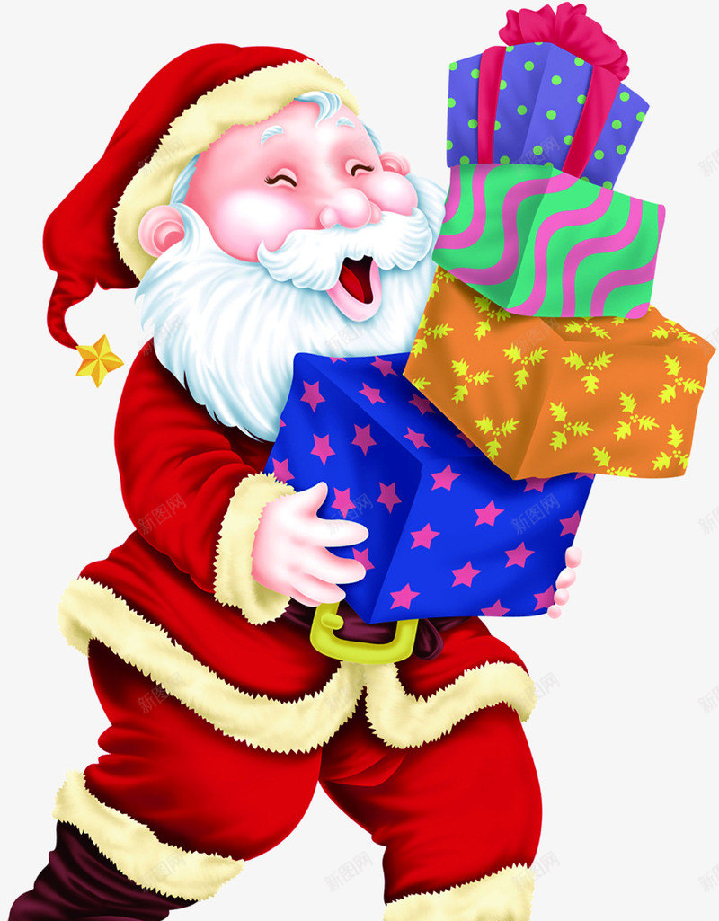 创意圣诞老人礼盒包装png免抠素材_新图网 https://ixintu.com 创意 包装 圣诞老人 礼盒