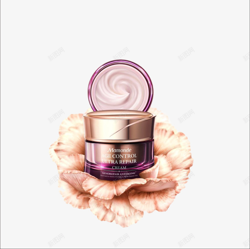 面霜乳液png免抠素材_新图网 https://ixintu.com 产品实物 护肤品 牡丹 紫色