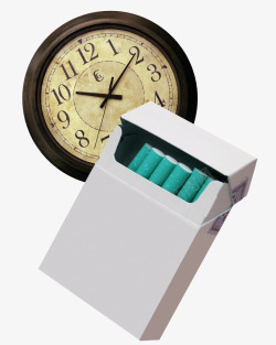 烟盒模型钟表烟盒香烟模型高清图片