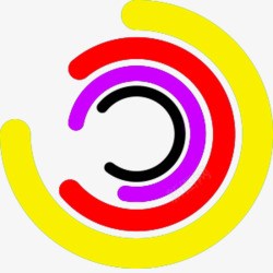 七彩时间圈圈酷炫圈圈高清图片