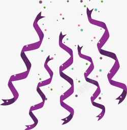 紫飘带精致紫色螺旋彩带高清图片