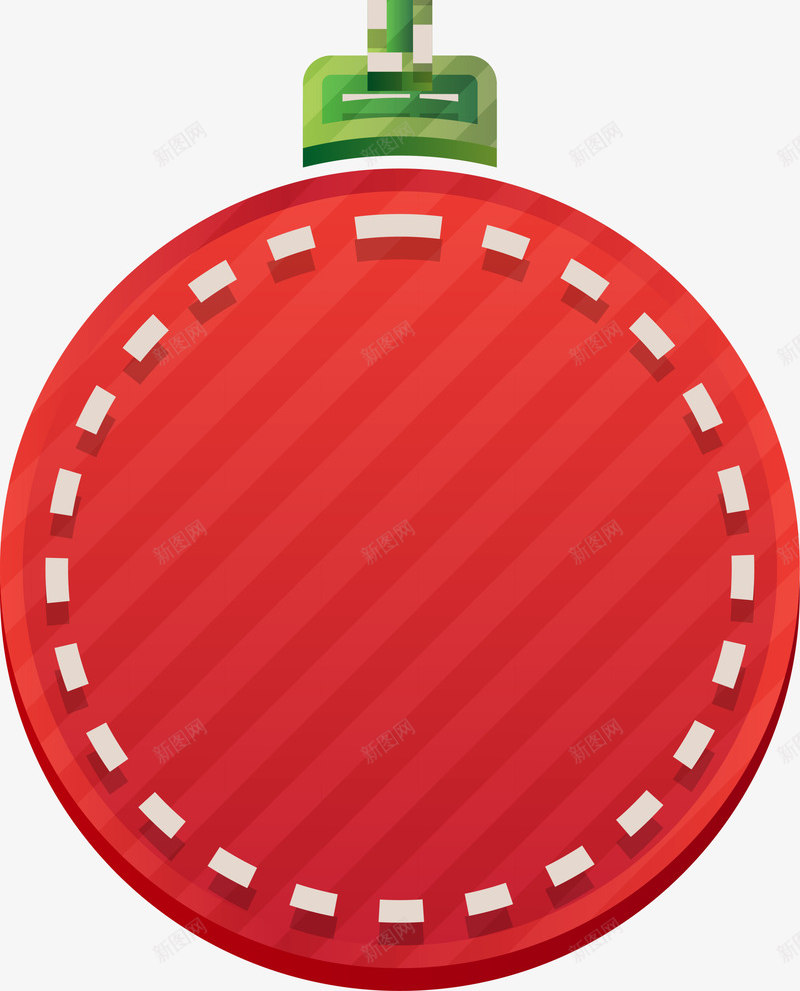 圣诞节红色吊球png免抠素材_新图网 https://ixintu.com 喜庆 圆圈卡片 圣诞节吊球 红色卡片 红色吊球 绿色绳子