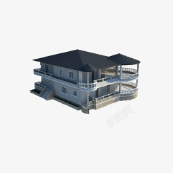 别墅建筑模型素材