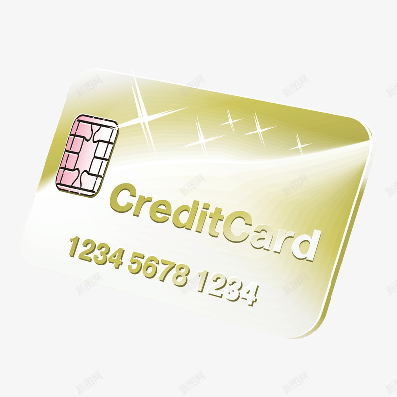 金属质感金色银行卡模型png免抠素材_新图网 https://ixintu.com 模型 质感 金属 金色 金色质感 银行卡