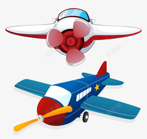螺旋桨png免抠素材_新图网 https://ixintu.com 卡通飞机 航天 飞机模型 飞行器
