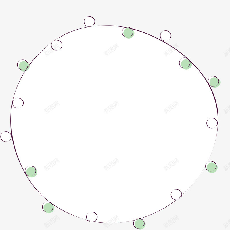 绿色简约圆圈边框纹理png免抠素材_新图网 https://ixintu.com 免抠PNG 圆圈 简约 绿色 边框纹理