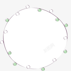 绿色简约圆圈边框纹理素材
