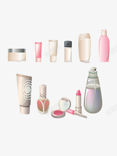化妆品png免抠素材_新图网 https://ixintu.com 保养品 化妆品 女人 护肤品 美丽