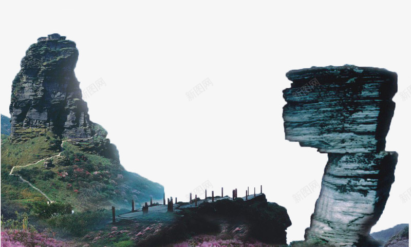 红云金顶png免抠素材_新图网 https://ixintu.com 奇石 摄影 旅游 梵净山 自然保护区 金顶 风景