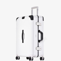 行李箱矢量黑白乳白色拉杆箱高清图片