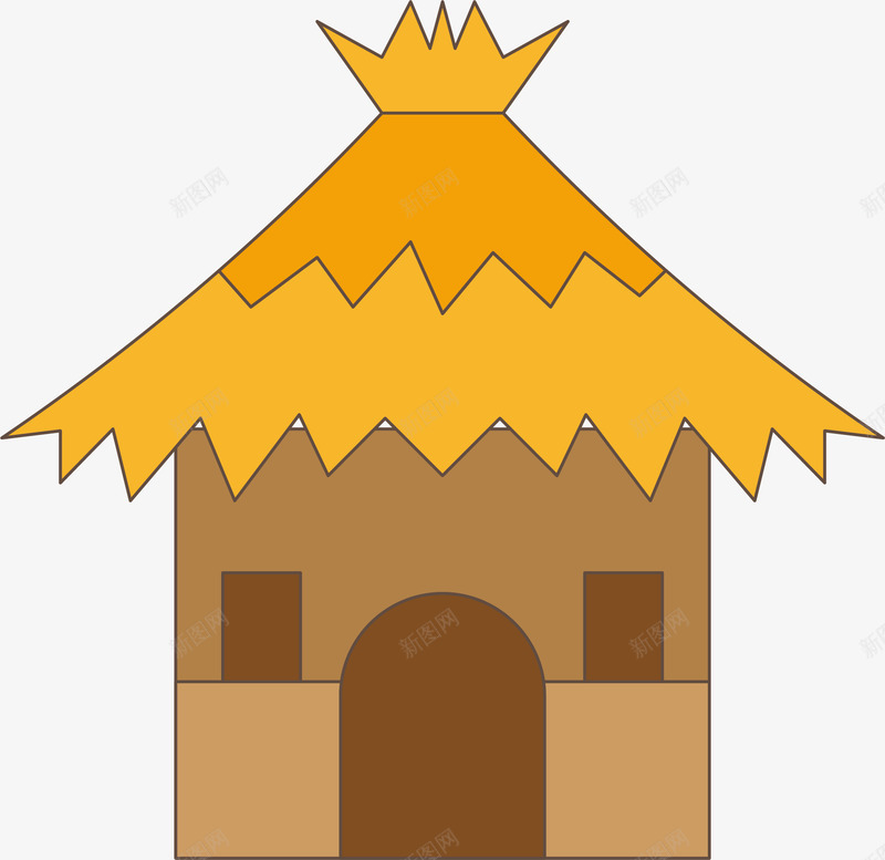 房子茅草屋png免抠素材_新图网 https://ixintu.com 小屋 居住 建筑 房子 房屋 模型