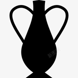 花瓶形状奖杯瓶轮廓图标高清图片