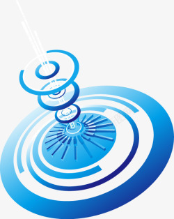 蓝色科技数码漩涡圆圈素材