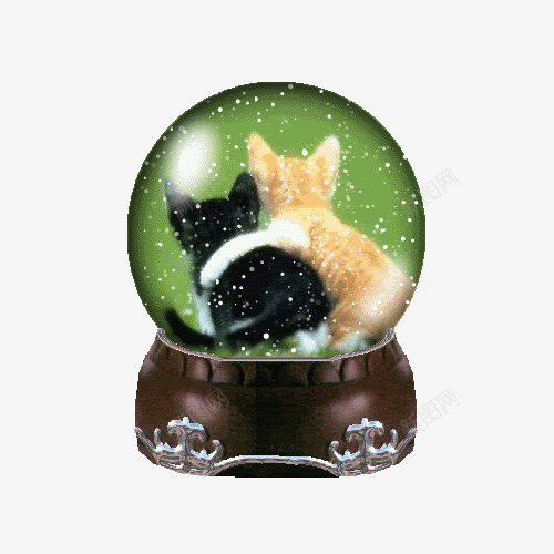 水晶球模型png免抠素材_新图网 https://ixintu.com 手绘模型 摆饰 水晶球 猫咪水晶球 球