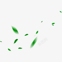 飘落飘落的绿叶高清图片