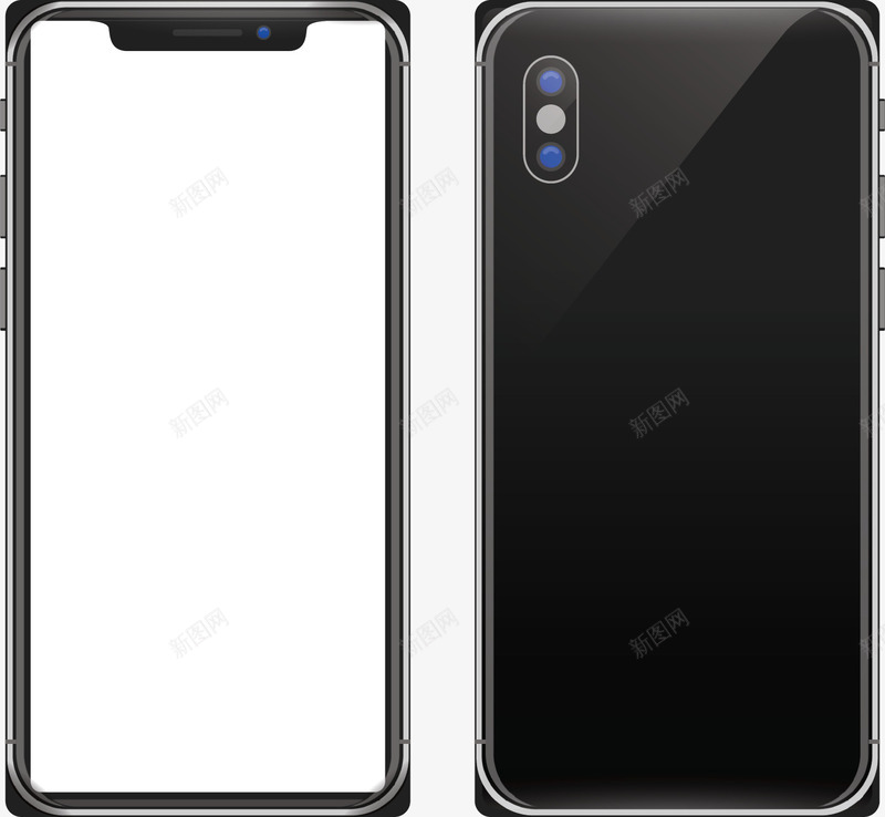 黑色苹果手机模型矢量图ai免抠素材_新图网 https://ixintu.com X iPhone 手机 手机模型 矢量png 苹果手机 黑色手机 矢量图