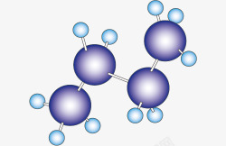 分子模型图片丁烷球棍模型高清图片