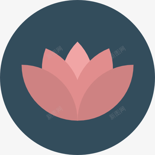 莲花图标png_新图网 https://ixintu.com 梅花 植物 自然 花 花园 荷花