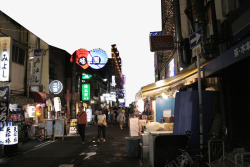 日本夜市小吃街素材