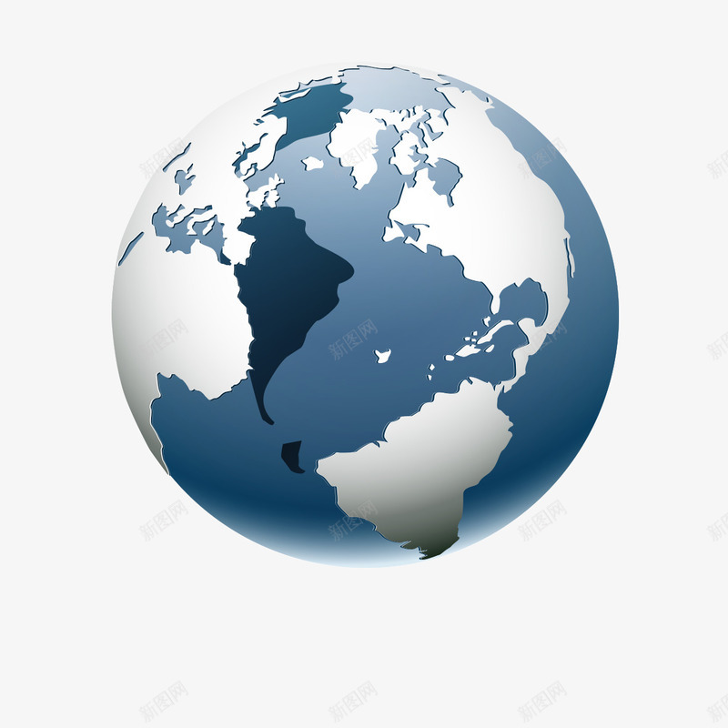 地球模型水蓝色png免抠素材_新图网 https://ixintu.com 地球 模型 蓝色 蓝色地球