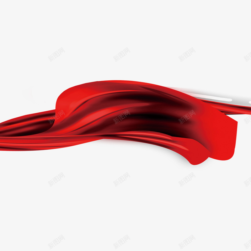 红色节日丝绸图标psd_新图网 https://ixintu.com 丝绸 光泽 图标 平面 红色 节日 设计 质感