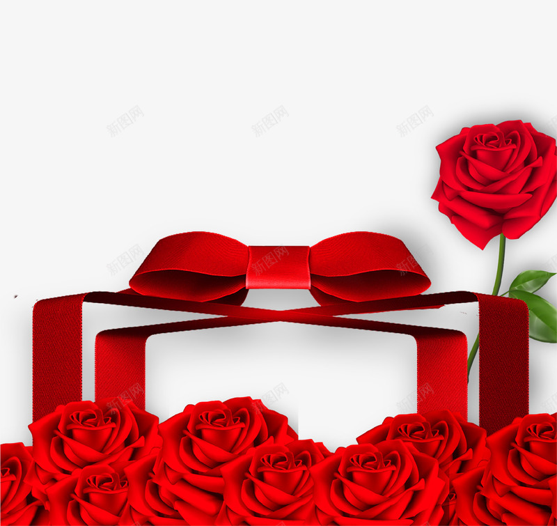 红色玫瑰情人节礼盒包装psd免抠素材_新图网 https://ixintu.com 包装 告白 情人节 爱情 玫瑰 礼物 礼盒 红色 鲜花