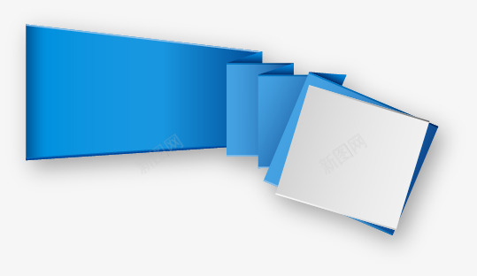 蓝色折叠标题栏png免抠素材_新图网 https://ixintu.com 折叠 标签 标题 标题栏 栏目 蓝色