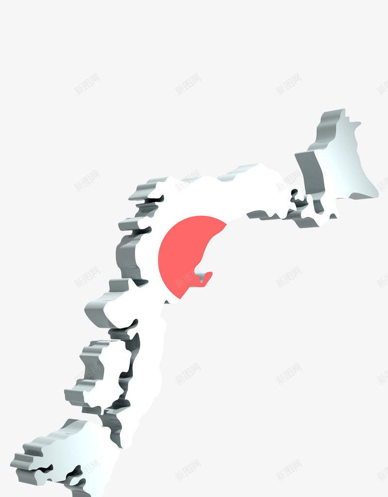 立体日本商务感地图png免抠素材_新图网 https://ixintu.com 地图 日本 日本卡通地图 科技 科技感地图 立体