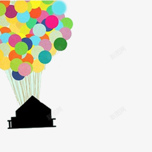 插画飞屋png免抠素材_新图网 https://ixintu.com 会飞的房子 卡通飞屋 彩色气球 彩色气球带着房子飞 房子 手绘飞屋 气球带着房子飞 气球带着飞的房子 热气球 空中飞的屋子 飞向天空的房子 飞屋 飞屋环游记 飞起的房子