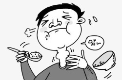吃饭噎住的小男孩吃饭噎住的男孩高清图片