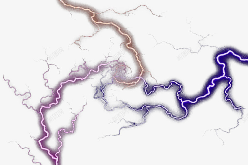 闪电的力量png免抠素材_新图网 https://ixintu.com 天空 曲线 装饰 闪电